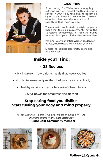 RIGHT BOIIZ COOKBOOK: PHYSICAL HARDBACK COPY